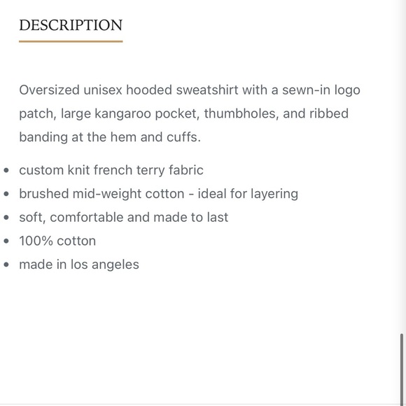 JOAH BROWN Empire Pullover Hoodie S/M Terracota French Terry - Picture 4 of 12